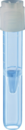 Tube avec bouchon à vis, 2,5 ml, (L x Ø) : 75 x 13 mm, double fond conique, fond du tube arrondi, PP, bouchon assemblé, 100 pièce(s)/sachet