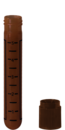 Tube avec bouchon à vis, 5 ml, (L x Ø) : 75 x 13 mm, fond rond, PP, bouchon séparé, 100 pièce(s)/sachet