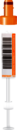 S-Monovette® Lithium heparin gel LH, 4.9 ml, cap orange, (LxØ): 90 x 13 mm, with plastic label pre-barcoded, Pre-barcode with 8-digit unique number range and 3-digit prefix