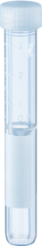 Tube avec bouchon à vis, 3,5 ml, (L x Ø) : 92 x 13 mm, double fond conique, fond du tube arrondi, PP, bouchon assemblé, 100 pièce(s)/sachet