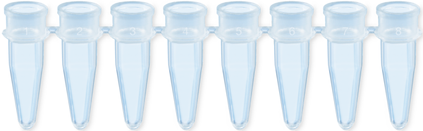 PCR-8er-Kette, 200 µl, PCR Performance Tested, transparent, PP