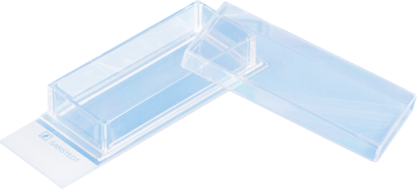x-well Zellkulturkammer, 1 Well, auf Glas-Objektträger, ablösbarer Rahmen
