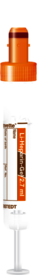 S-Monovette® Lithium Heparin Gel LH, 2,7 ml, Verschluss orange, (LxØ): 75 x 13 mm, mit Papieretikett