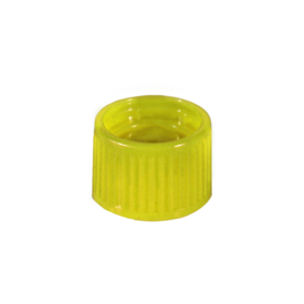 Schraubverschluss, gelb, passend für Röhren Ø 15,3 mm