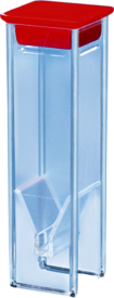 UV cuvette, 2 ml, (HxW): 45 x 12.5 mm, special plastic, transparent, optical sides: 2