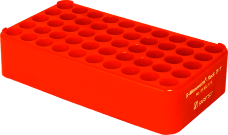 Block Rack D17, Ø opening: 17 mm, 5 x 10, orange