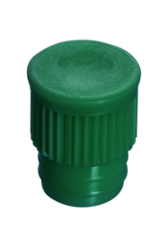 Tapón a presión, verde, adecuada para tubos Ø 15,7 mm