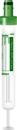 S-Monovette® Lithium heparin gel+ LH, 4.9 ml, cap green, (LxØ): 90 x 13 mm, with paper label