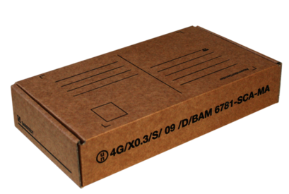 Post transport packaging, 198 x 107 x 38 mm, for diagnostic specimens