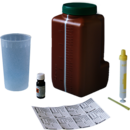 UriSet 24, with stabiliser, 3 l, with Urine-Monovette® 10 ml, brown, with light protection, graduated
