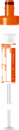 S-Monovette® Héparine de lithium LH, liquide, 7,5 ml, bouchon orange, (L x Ø) : 92 x 15 mm, avec étiquette papier