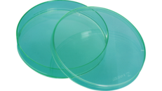 Placa de Petri, 92 x 16 mm, verde, con relieves de aireación