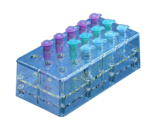 Gradilla, PC, dimensión modular: 6 x 3, adecuada para recipientes de reacción 1,5 ml