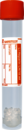 Probenröhre, Lithium Heparin LH, 10 ml, Verschluss orange, (LxØ): 101 x 16,5 mm, mit Papieretikett