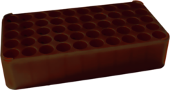 Block Rack D17, Ø da abertura: 17 mm, 5 x 10, marrom