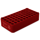 Block Rack D17, Ø da abertura: 17 mm, 5 x 10, vermelha