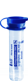 Micro-Probengefäß Citrat 9NC 0.106 mol/l 3,2%, 0,5 ml, Eindrückstopfen, ISO