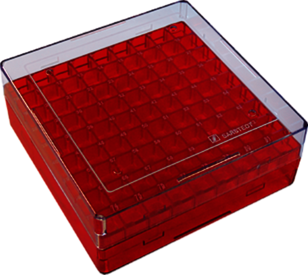 Caja Cryo, 132 x 132 x 53 mm, dimensión modular: 9 x 9, para 81 recipientes