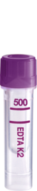 Microvette® 500 EDTA K2E, 500 µl, tampa violeta, fundo plano
