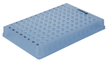 PCR plate full skirt, 96 well, transparent, Low Profile, 100 µl, Low DNA-binding, PCR Performance Tested, PP