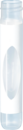 Tubo de rosca, 2,5 ml, (CxØ): 75 x 13 mm, fundo falso cônico, fundo do tubo arredondado, PP, 425 unid./embalagem empilhável