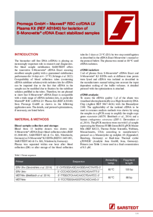 Application Note Promega GmbH – Maxwell® RSC ccfDNA LV Plasma Kit