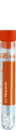 Tube à échantillon, Héparine de lithium LH, 4 ml, bouchon orange, (L x Ø) : 75 x 12 mm, avec aplat
