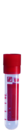 Tube à échantillon, EDTA K3E, 2 ml, bouchon rouge, (L x Ø) : 55 x 12 mm, avec aplat