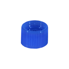 Schraubverschluss, blau, passend für Röhren Ø 15,3 mm