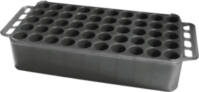 Block Rack D17, Ø opening: 17 mm, 5 x 10, grey, with handle