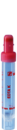 Tube à échantillon, EDTA K3E, 3 ml, bouchon rouge, (L x Ø) : 82 x 11,5 mm, avec aplat