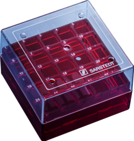 Caja Cryo, 75 x 75 x 52 mm, dimensión modular: 5 x 5, para 25 recipientes