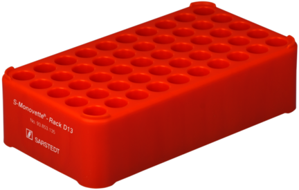 Block Rack D13, Ø Öffnung: 13 mm, 5 x 10, orange