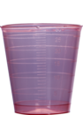 Vaso médico, 30 ml, (LxØ): 40 x 37 mm, graduada, PP, rojo