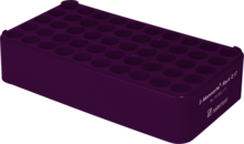 Block Rack D17, Ø da abertura: 17 mm, 5 x 10, violeta