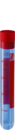 Tube à échantillon, EDTA K3E, 4 ml, bouchon rouge, (L x Ø) : 75 x 12 mm, avec aplat