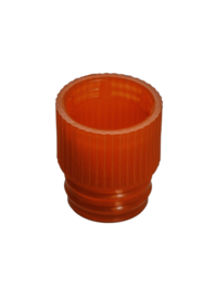 Bouchon pression, orange, compatible avec tubes Ø 13 mm