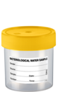 Contenedore, Tiosulfato de sodio, 250 ml, (LxØ): 78 x 70 mm, graduada, PS, transparente, con etiqueta de papel