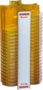 DishRack, altura: 370 mm, amarela, para 88 placas de Petri Ø 92 mm