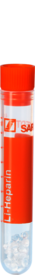 Probenröhre, Lithium Heparin LH, 4,5 ml, Verschluss orange, (LxØ): 75 x 13 mm, mit Druck