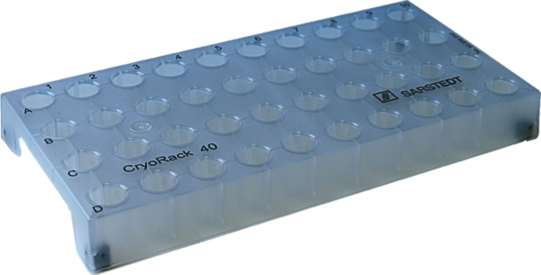 CryoRack 40, PP, Rastermaß: 10 x 4, passend für CryoPure Röhren