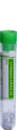 Tube à échantillon, Héparine de lithium LH, 4,5 ml, bouchon vert, (L x Ø) : 75 x 13 mm, avec étiquette papier