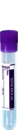 Tube à échantillon, EDTA K3E, 4 ml, bouchon violet, (L x Ø) : 75 x 12 mm, avec étiquette papier