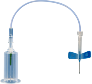 Agulha de Safety-Multifly®, 23G x 3/4'', azul, comprimento do tubo flexível: 200 mm, 1 unid./blister