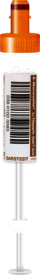 S-Monovette® Héparine de lithium gel LH, 7,5 ml, bouchon orange, (L x Ø) : 92 x 15 mm, avec étiquette plastique pré-codé, pré-code à barres avec plage de numéros uniques à 8 chiffres et préfixe à 3 chiffres