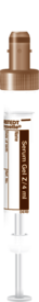 S-Monovette® Serum-Gel, 4 ml, Verschluss braun, (LxØ): 75 x 13 mm, mit Papieretikett