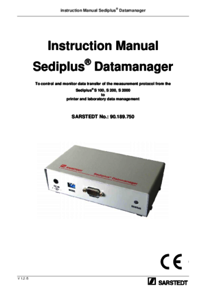 Instruction Manual Sediplus® Datamanager_90.189.750