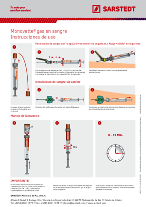 Instructions for Use Blood Gas Monovette®