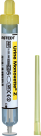 Monovette® Urine, 10 ml, bouchon jaune, (L x Ø) : 102 x 15 mm, 1 pièce(s)/blister