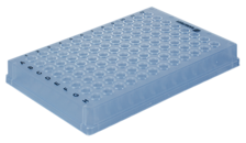 PCR plate full skirt, 96 well, transparent, Low Profile, 100 µl, Low protein-binding, PCR Performance Tested, PP